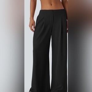 Halara Low Rise Pocket Wide Leg Waffle Casual Pants NWT Size S